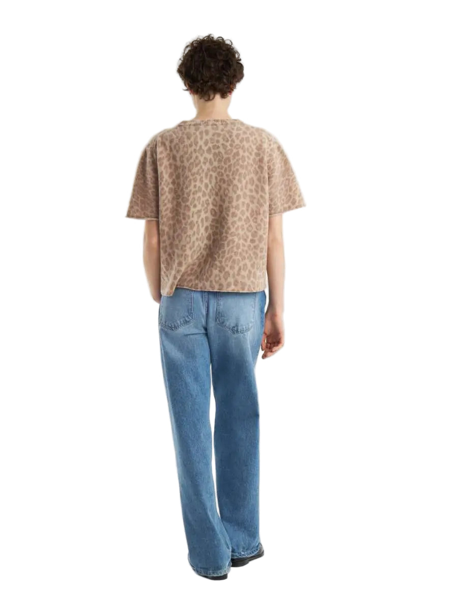 Kurzarmpullover Leo Print