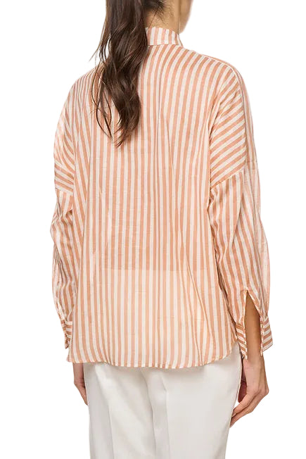Musselin Bluse mit Streifen