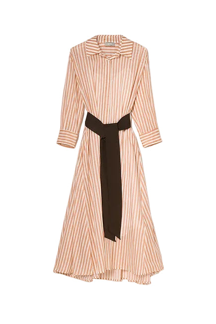 Musselin Blusenkleid mit Streifen