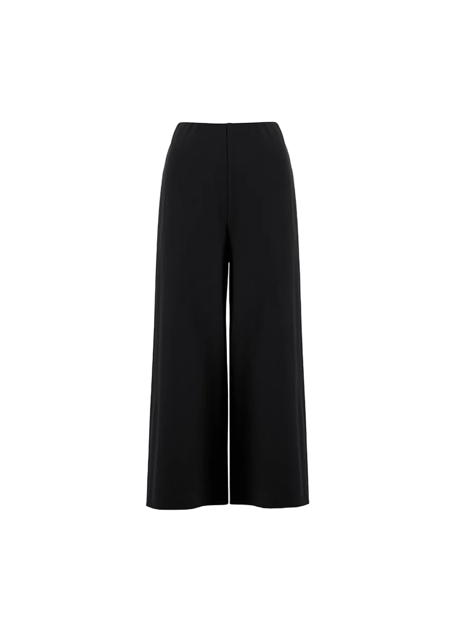 Wide Leg Cropped Trousers Superfine Merino