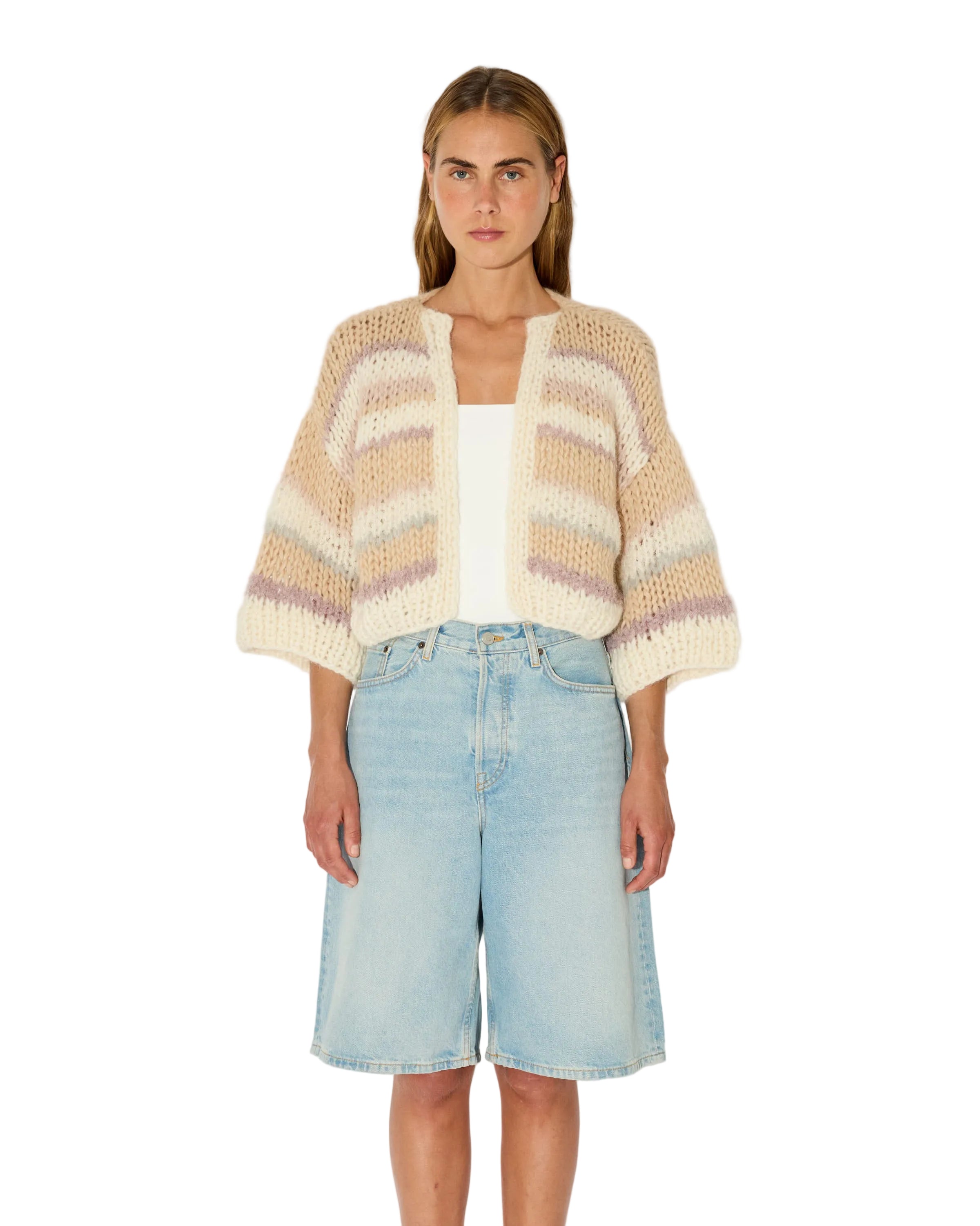 Alpaca Short Sleeve Cardigan