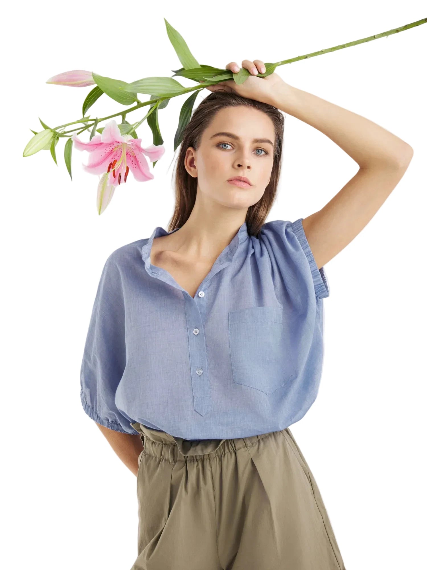 Blouse Cowboy Button Voile