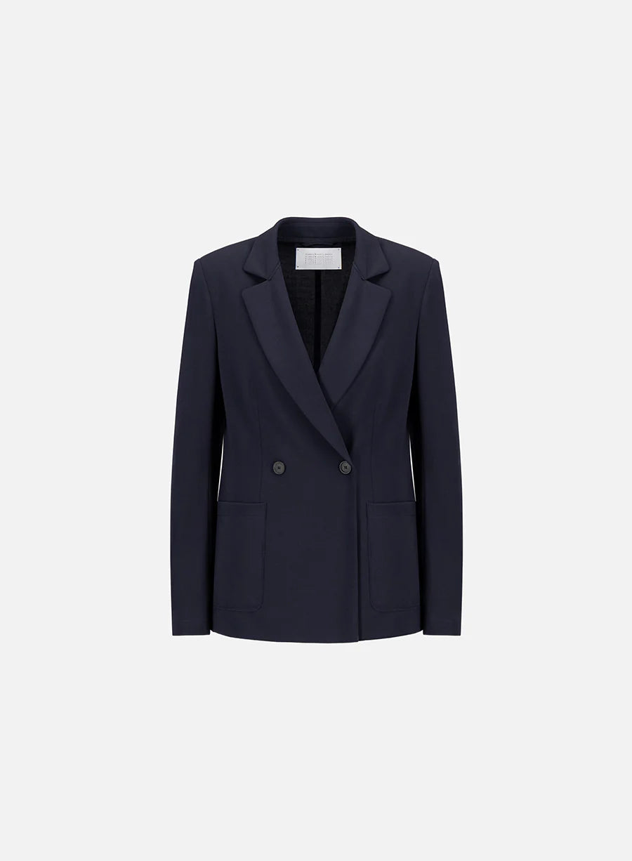 D.B. Blazer with Shoulder Pads Crepe Viscose