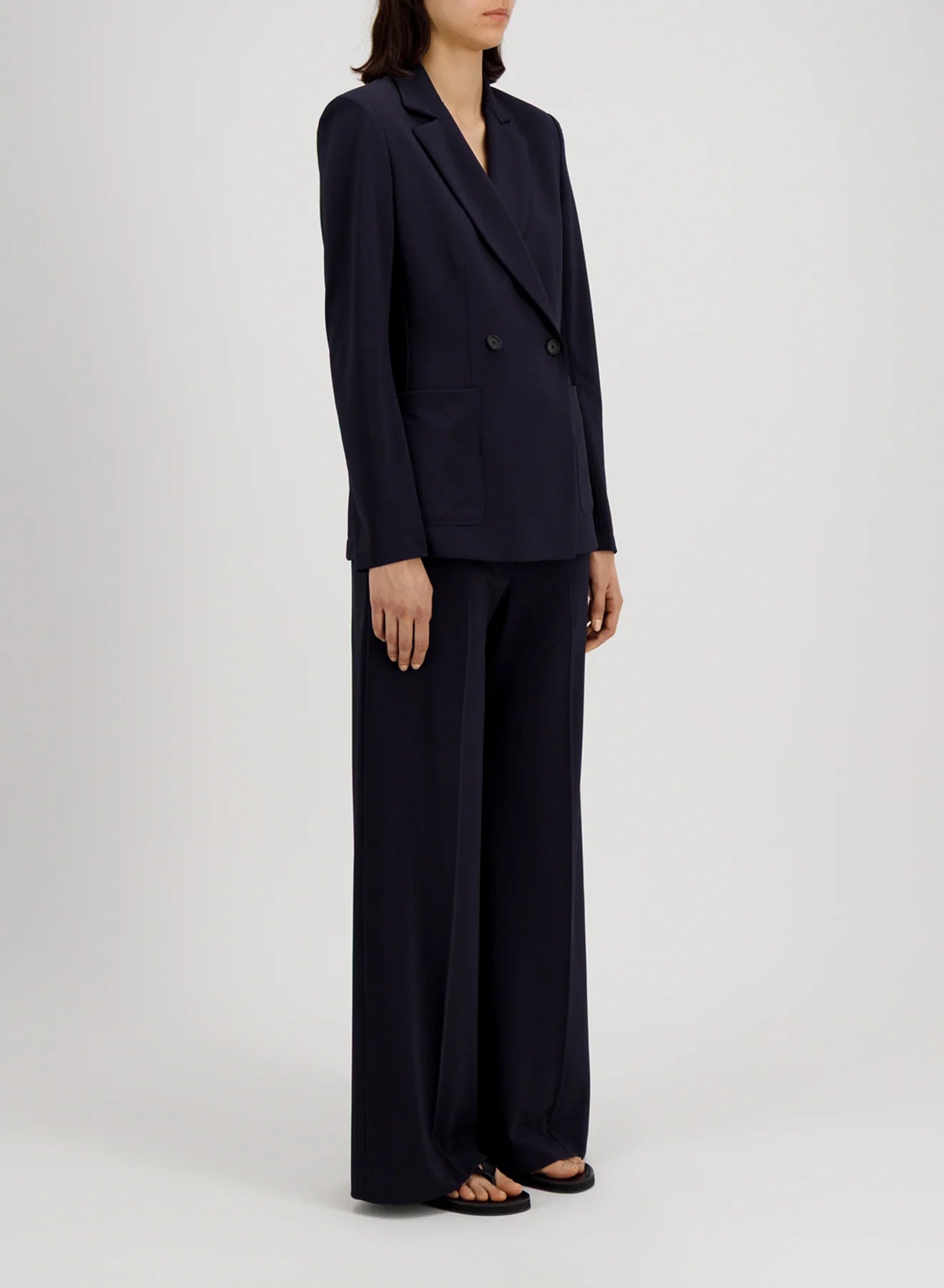 D.B. Blazer with Shoulder Pads Crepe Viscose