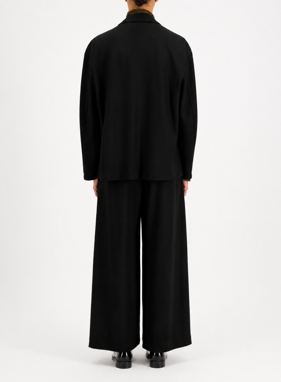 Dropped Shoulder Blazer in Superfine Merino