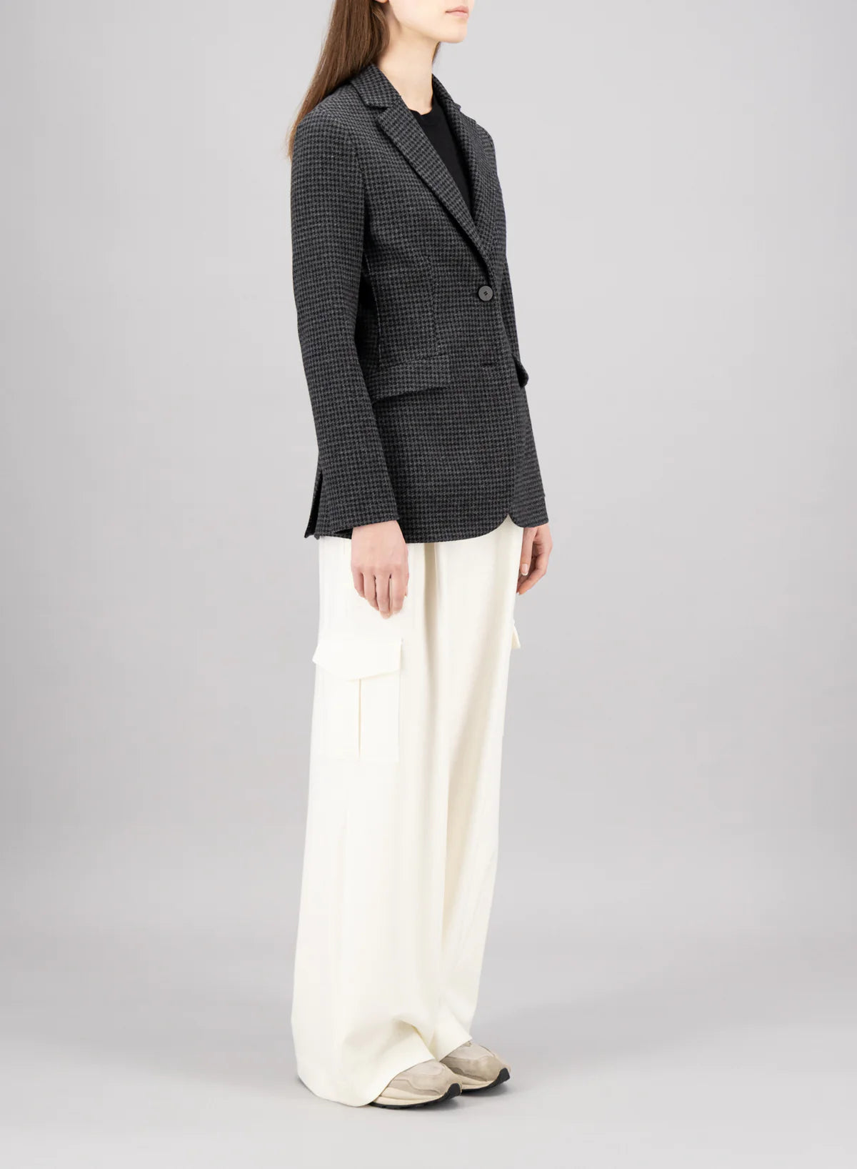 Blazer Hacking Moleskin Houndstooth