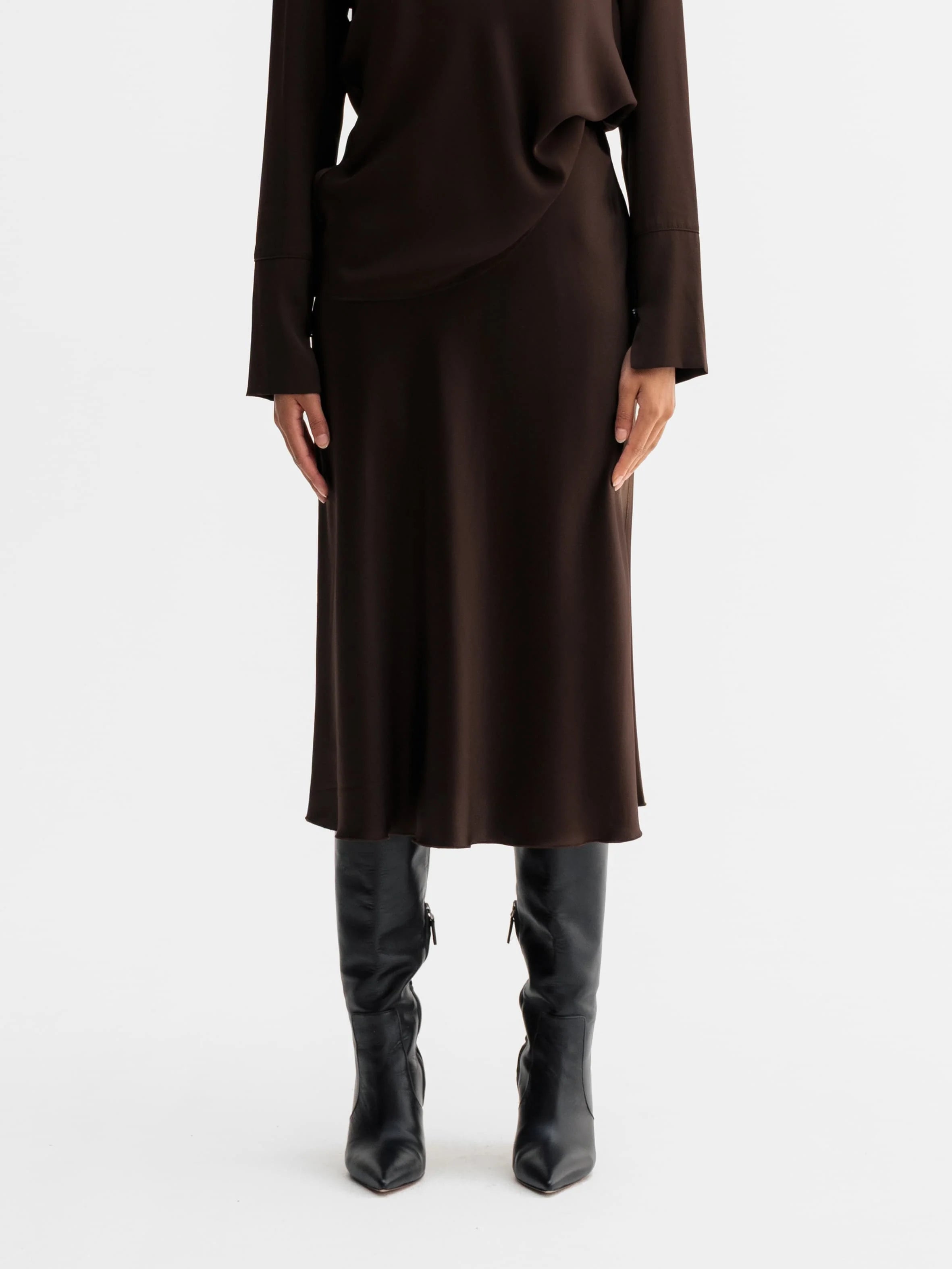 Hana Satin Silk Skirt
