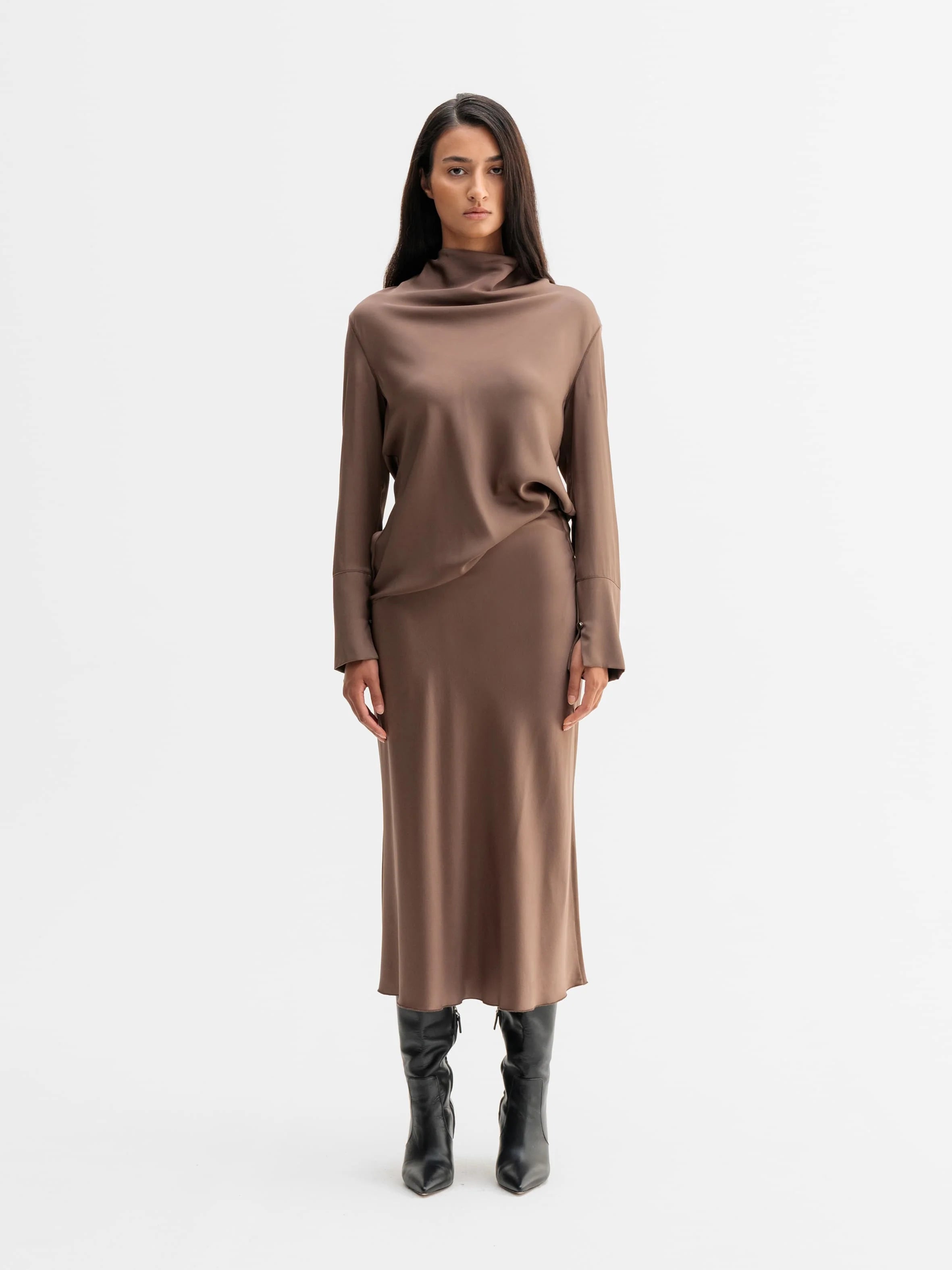Hana Satin Silk Skirt