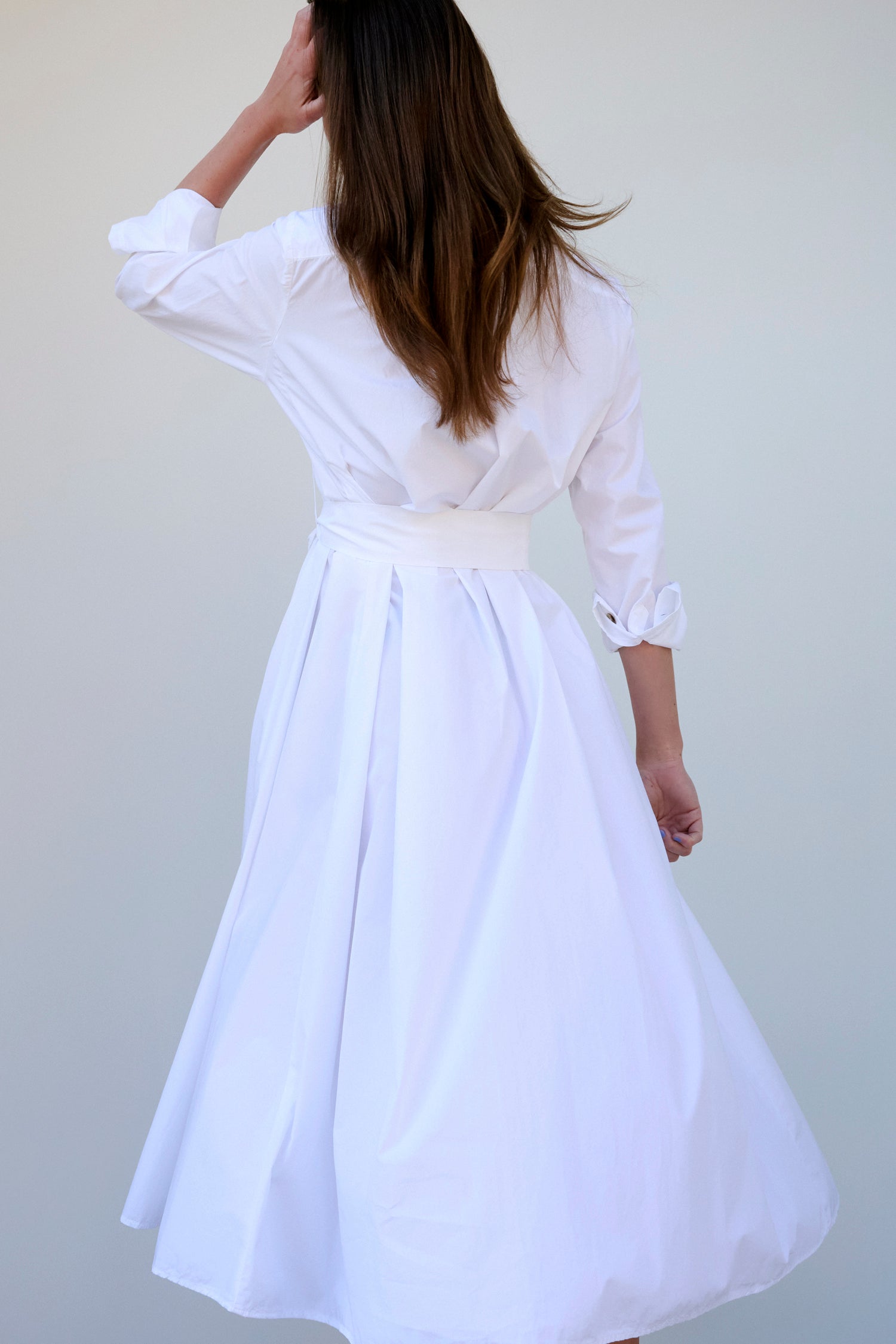 Baumwoll Blusenkleid