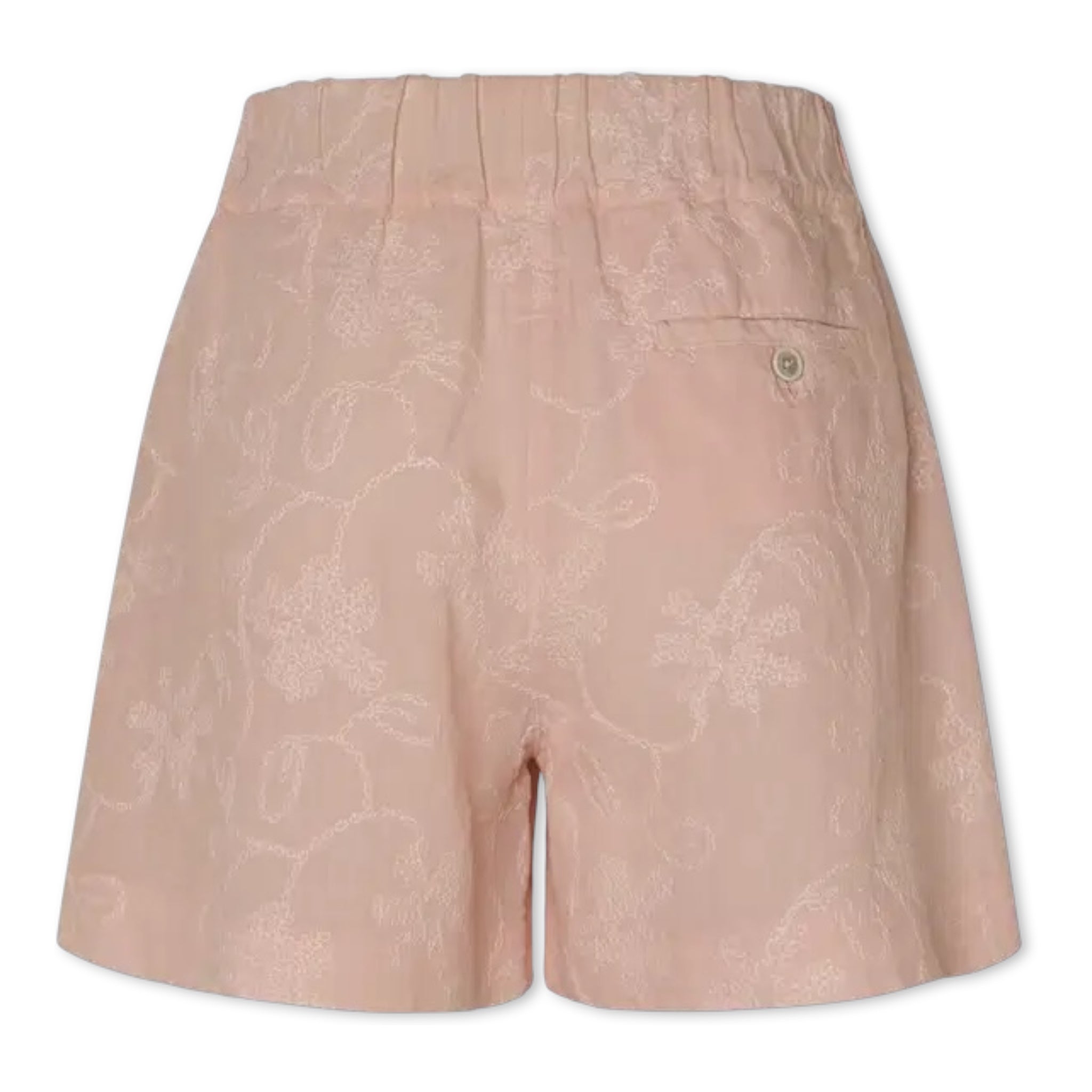 Leinenshorts mit Stickerei