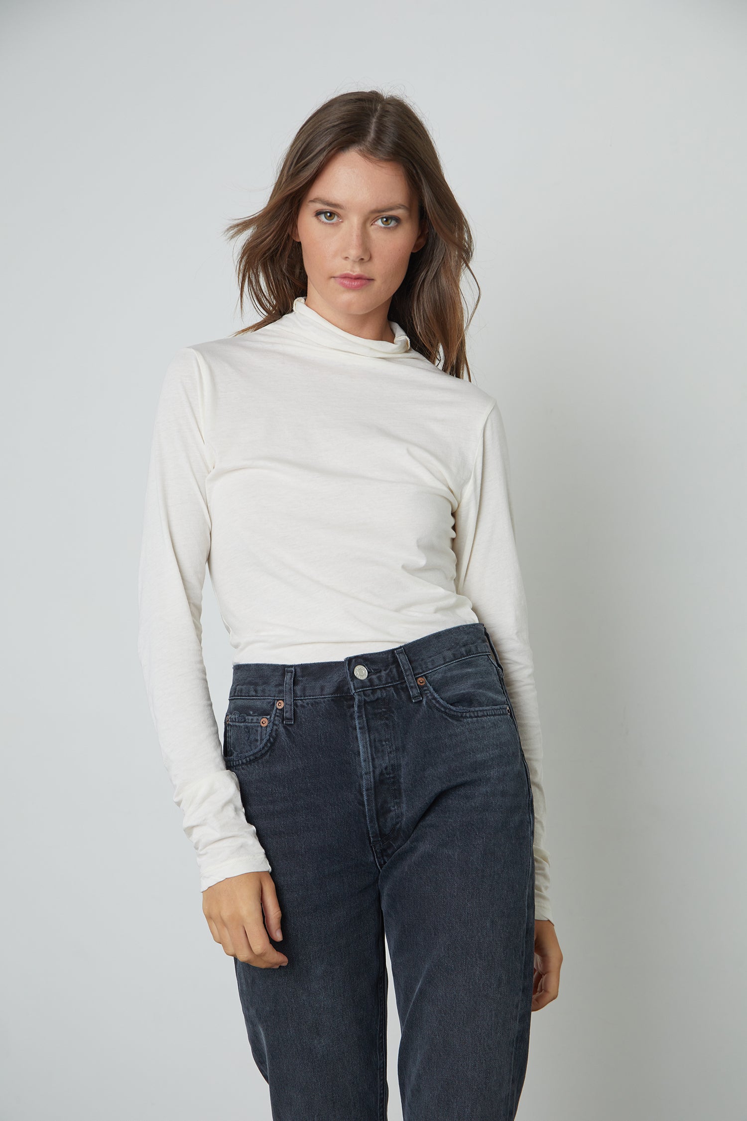 Talisia Mock Neck Langarm Tee