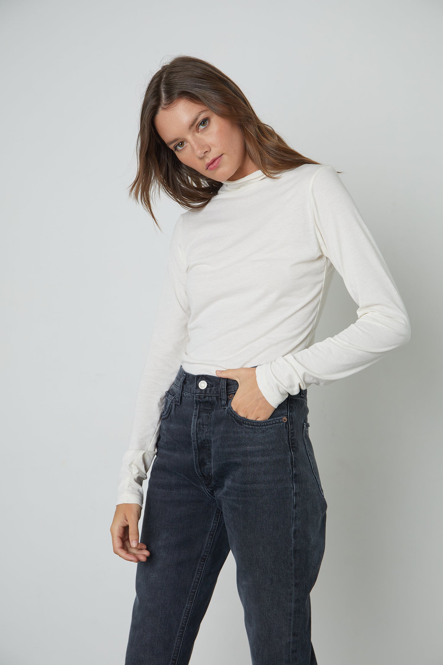 Talisia Mock Neck Langarm Tee