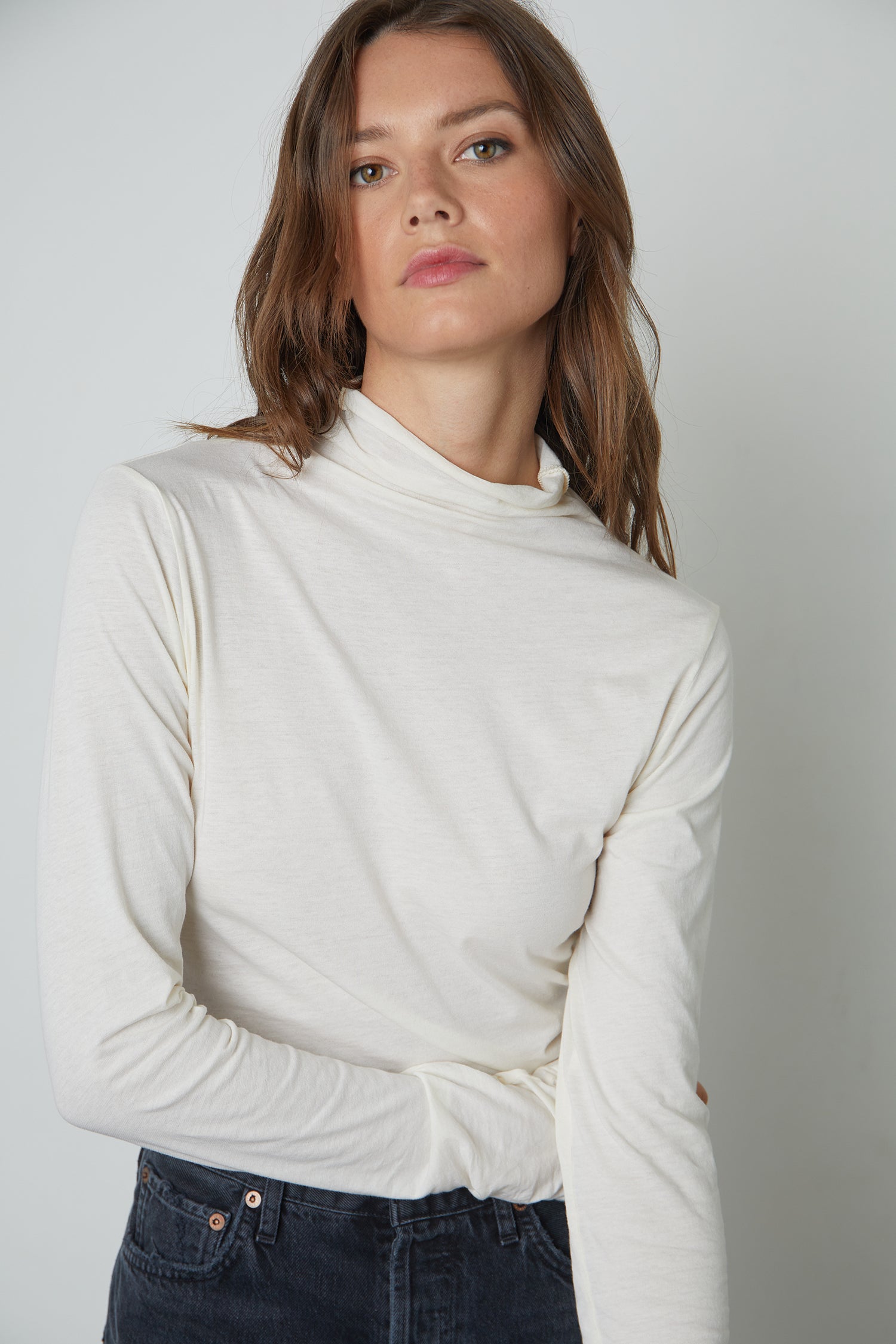 Talisia Mock Neck Langarm Tee