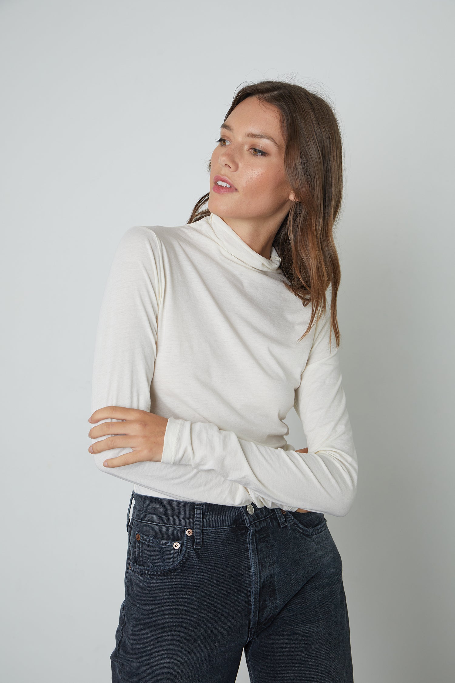 Talisia Mock Neck Langarm Tee
