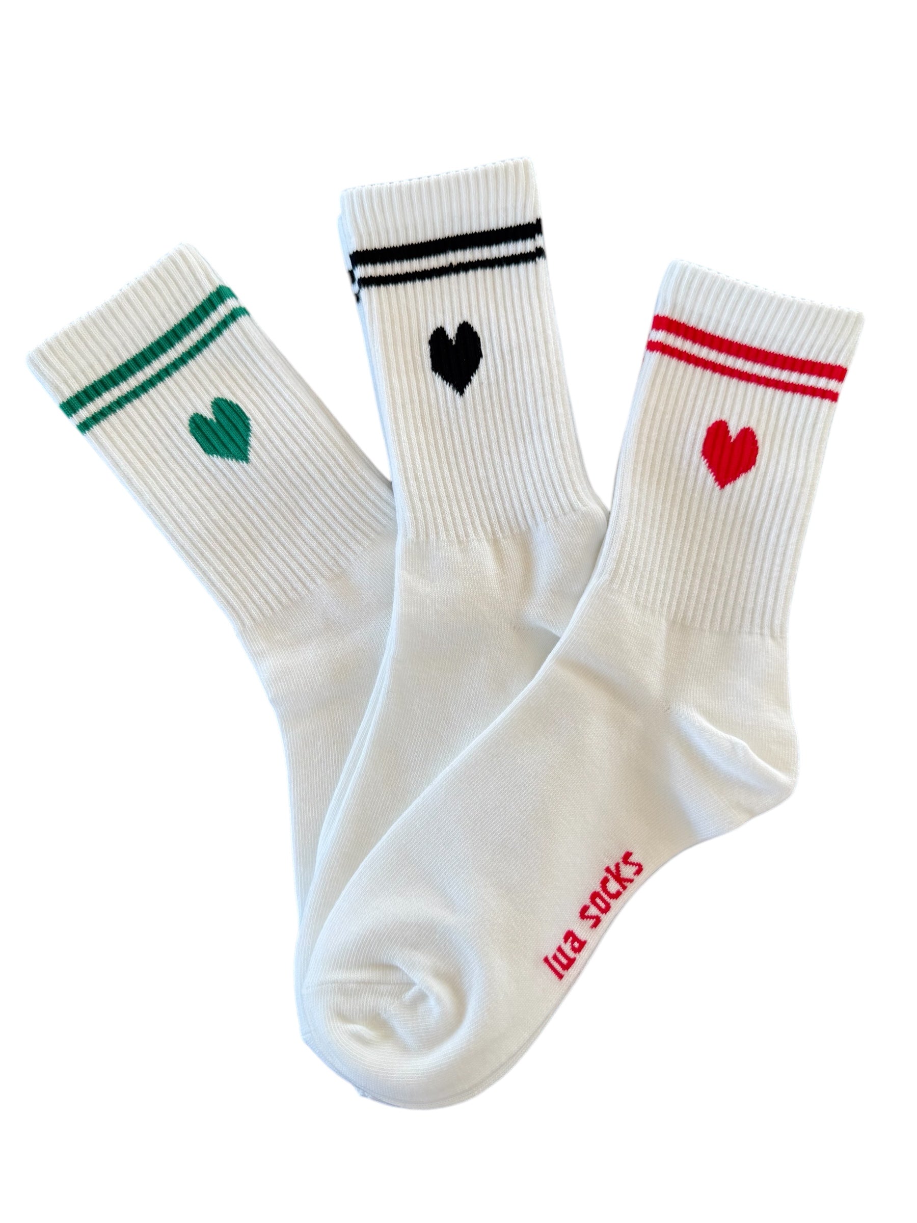 Two Hearts Socks mit Herzen (verschiedene Farben)