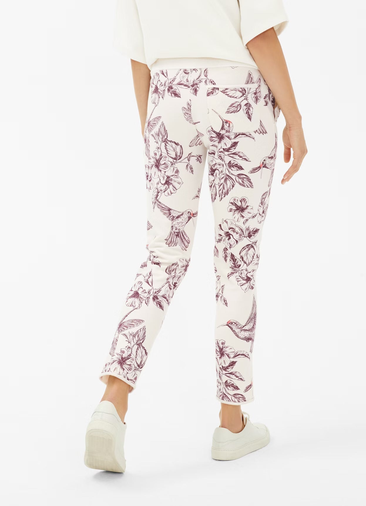 Fleece Trainerhose Birds Tricolor