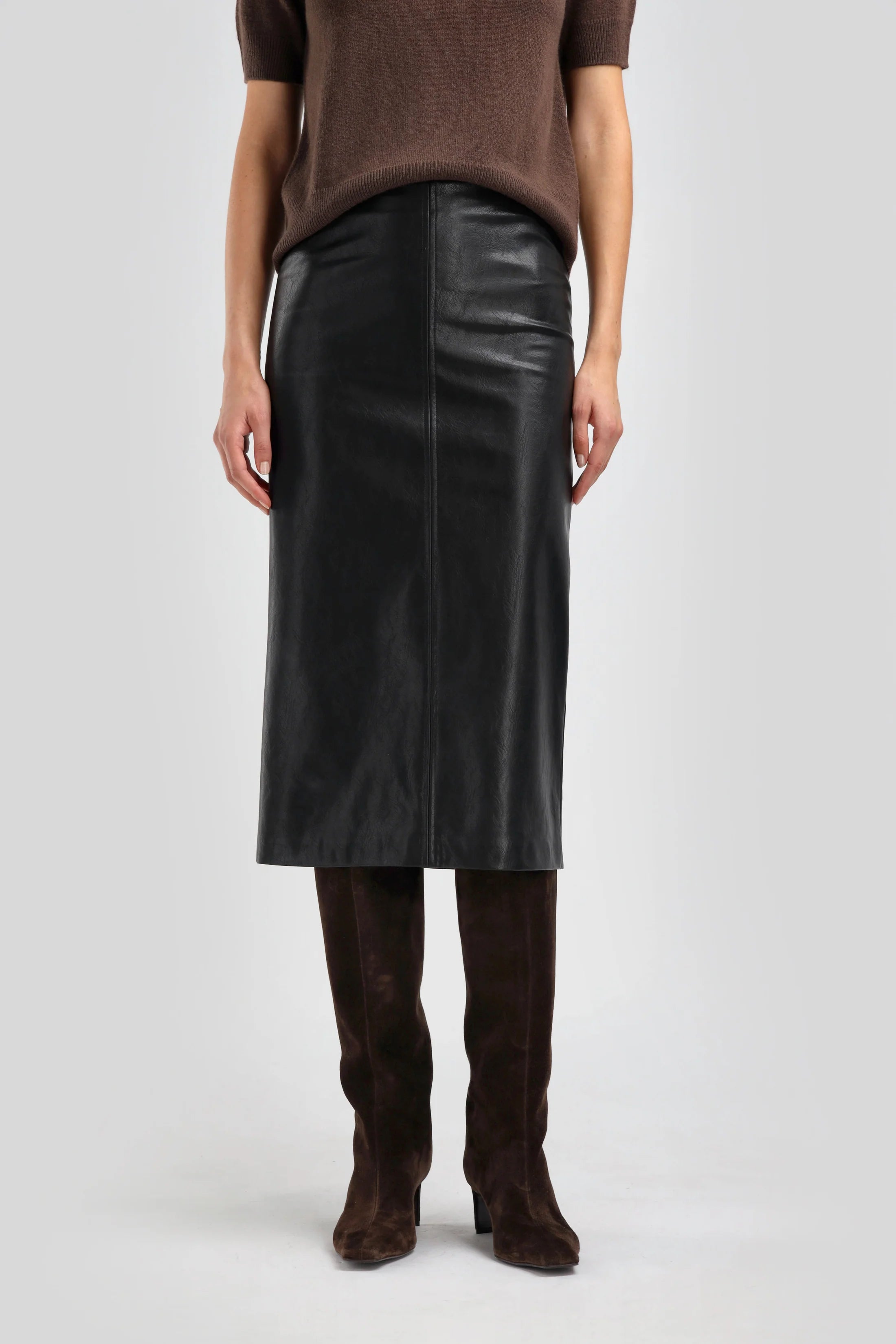 Vegan Leather Skirt Cuir