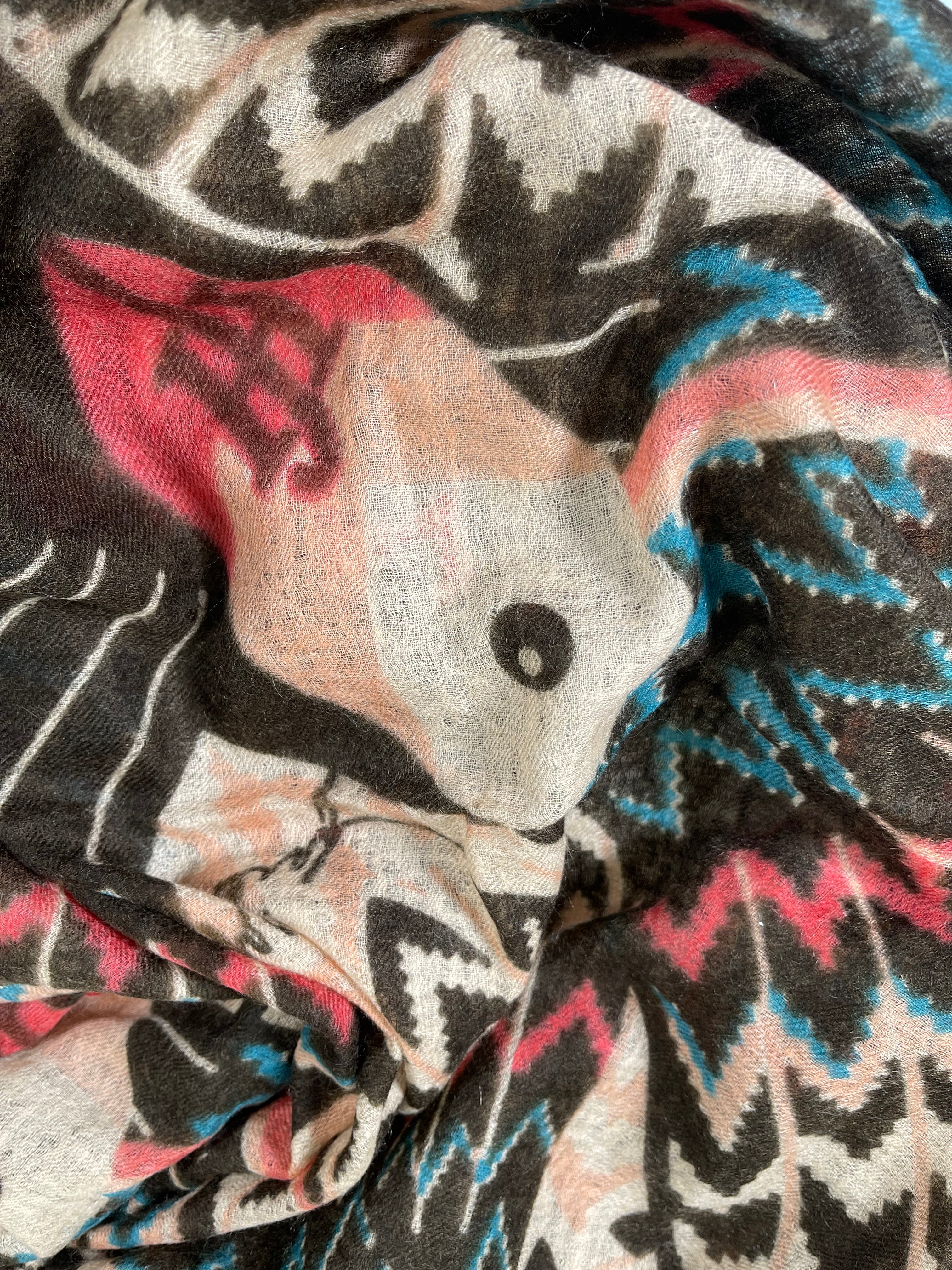 Cashmere Felted Stole Morning Bird