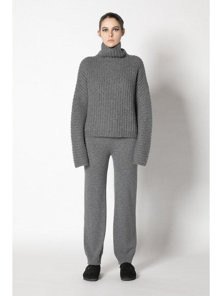 Cashmere Fluffy Rib Rollkragenpullover