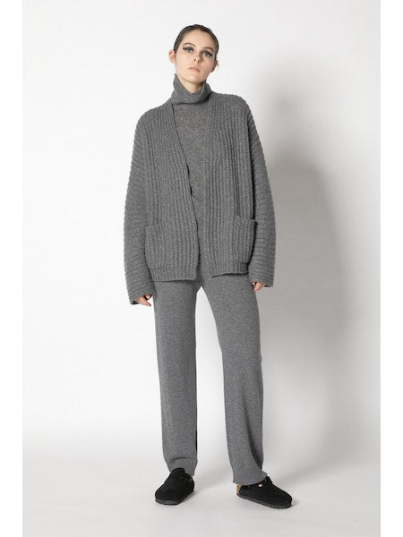 Cashmere Fluffy Rib Cardigan