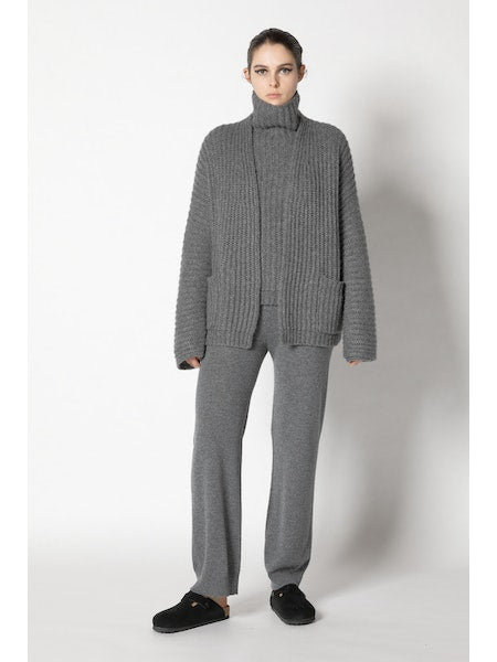 Cashmere Fluffy Rib Cardigan