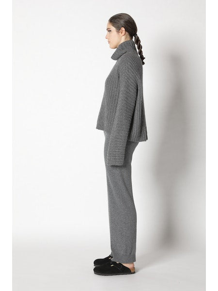 Cashmere Fluffy Rib Rollkragenpullover