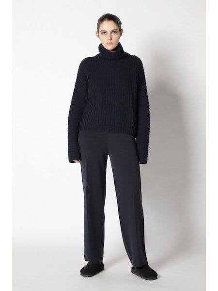 Cashmere Fluffy Rib Rollkragenpullover