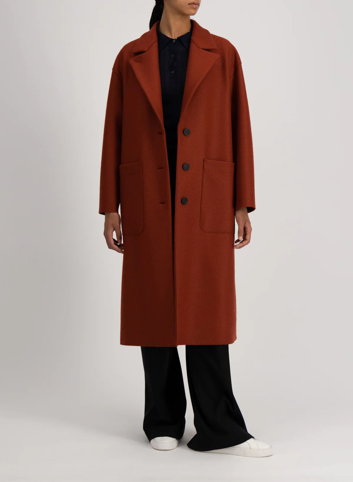 Mantel Greatcoat Pressed Wool