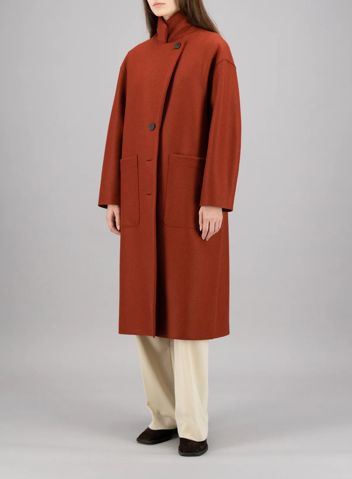 Mantel Greatcoat Pressed Wool