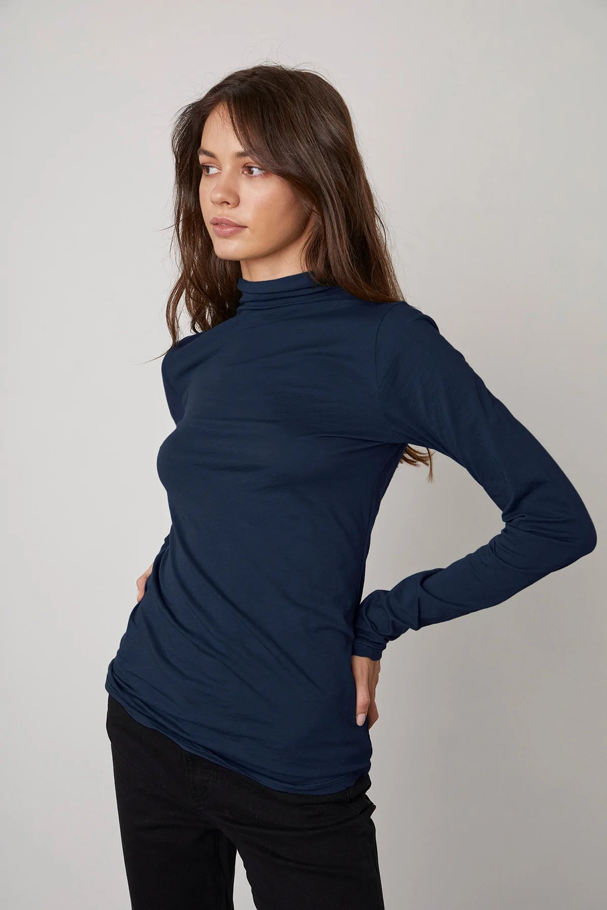 Talisia Mock Neck Langarm Tee