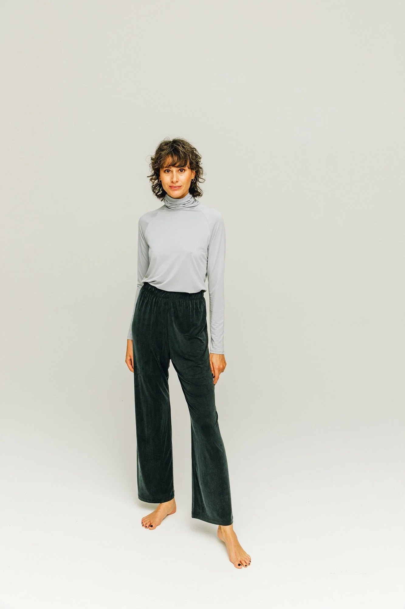 Cupro High Waist Pants