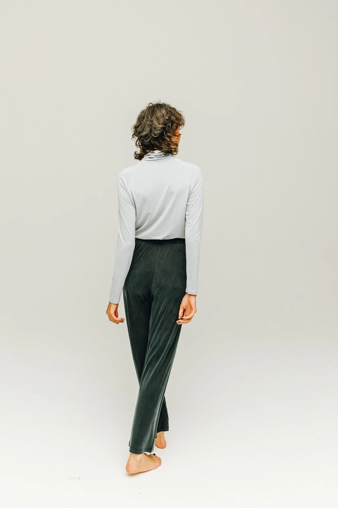 Cupro High Waist Pants