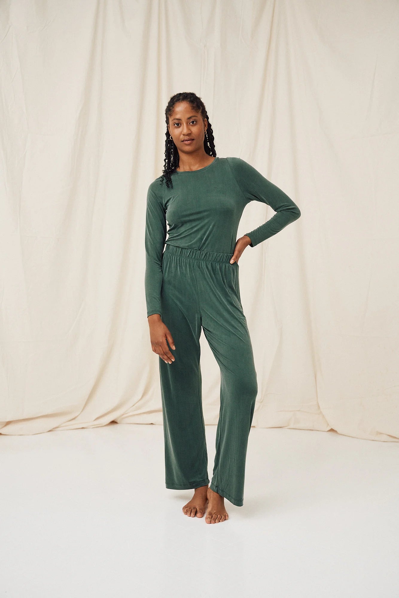 Cupro High Waist Pants