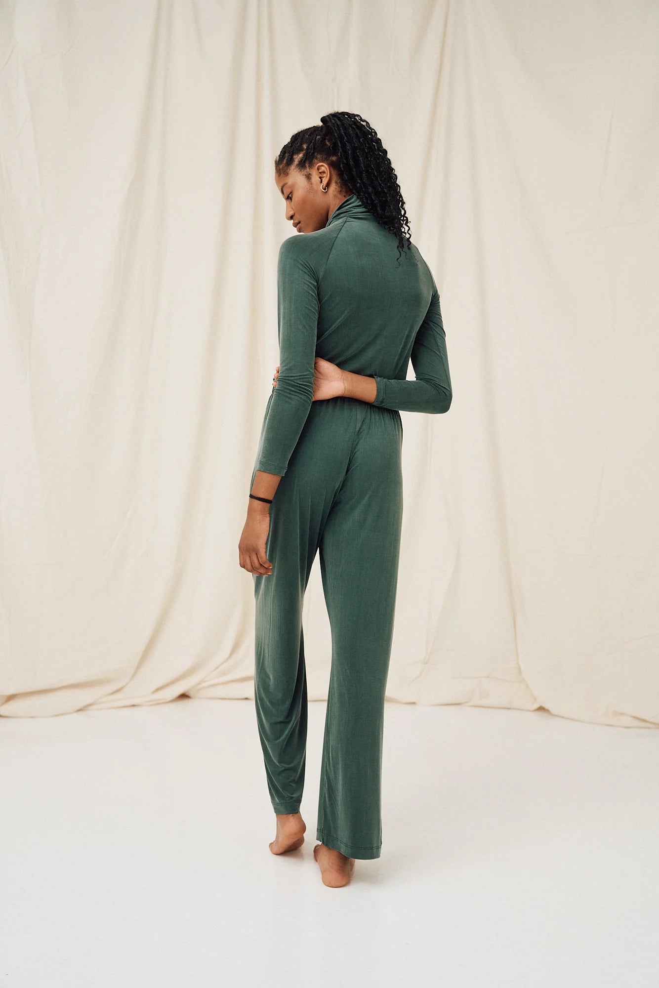 Cupro High Waist Pants