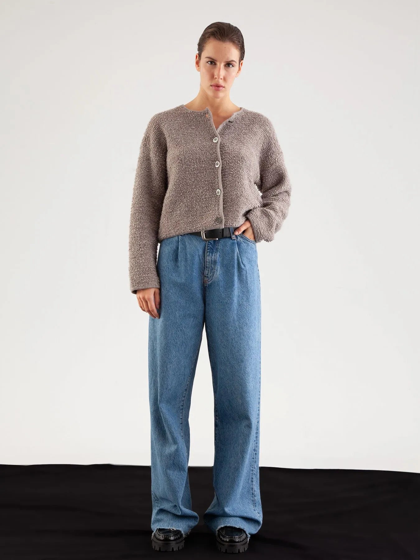 Cashmere Cardigan Rundhals