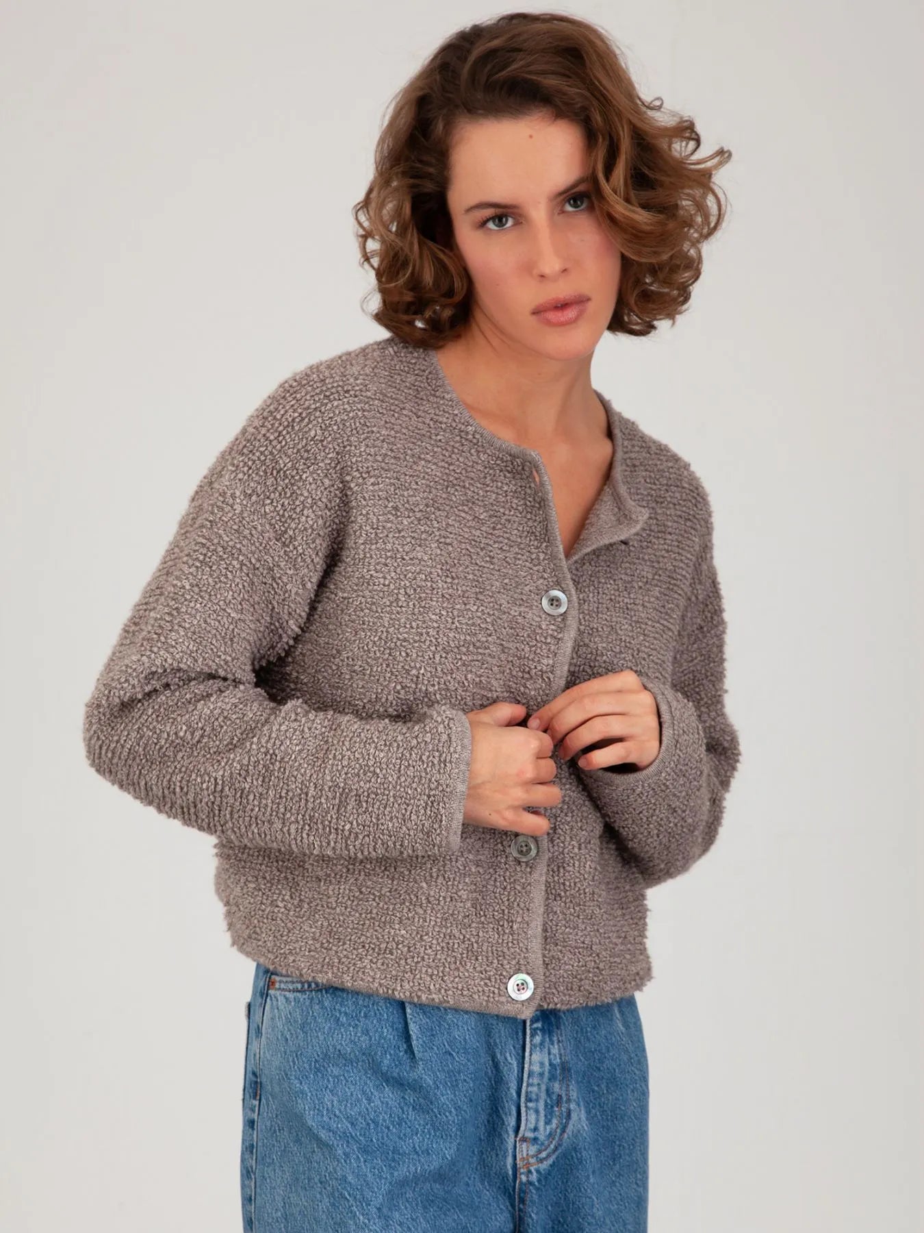 Cashmere Cardigan Rundhals