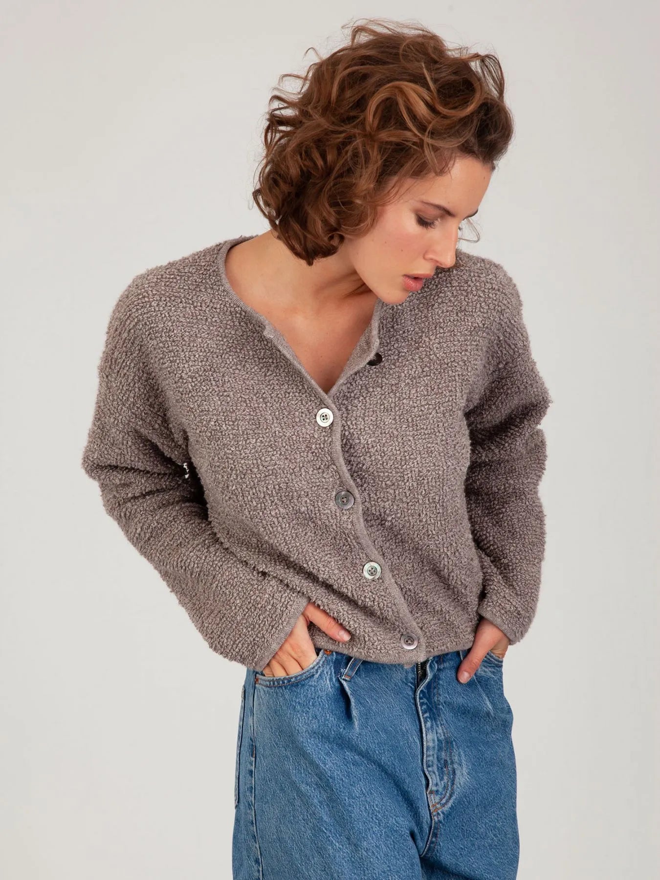 Cashmere Cardigan Rundhals