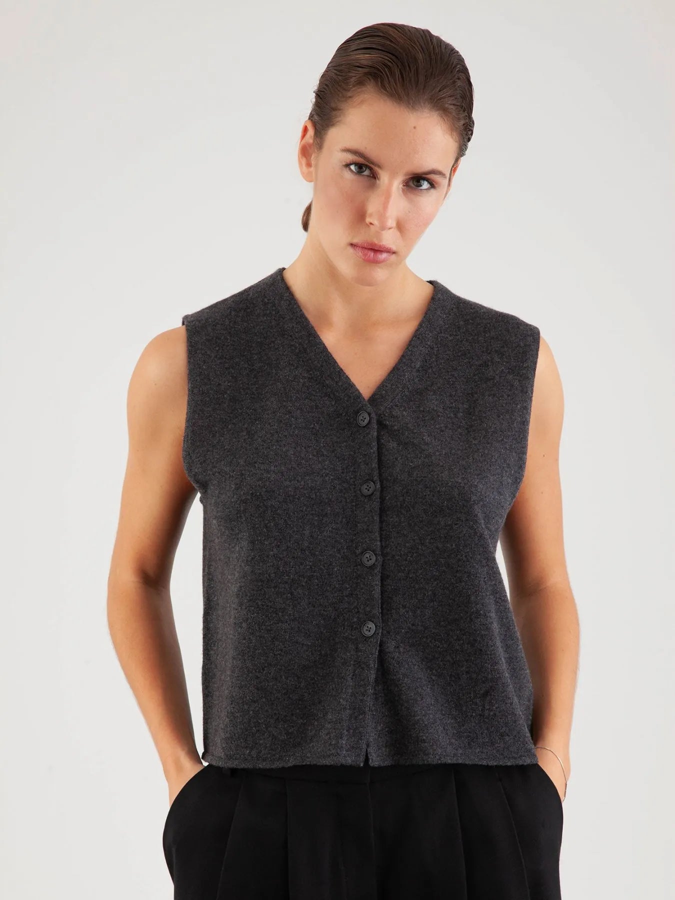 Cashmere Cardigan ärmellos