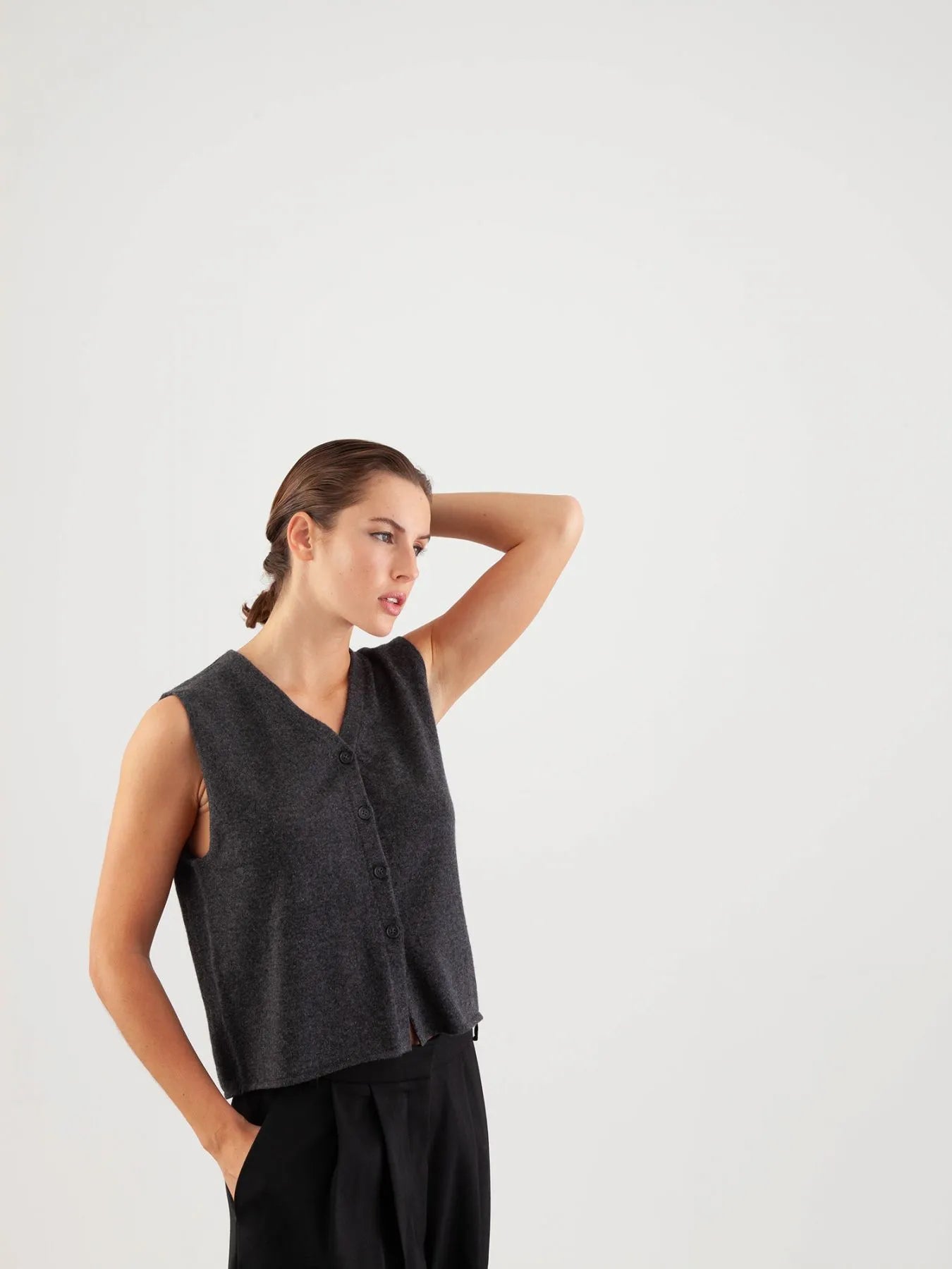 Cashmere Cardigan ärmellos