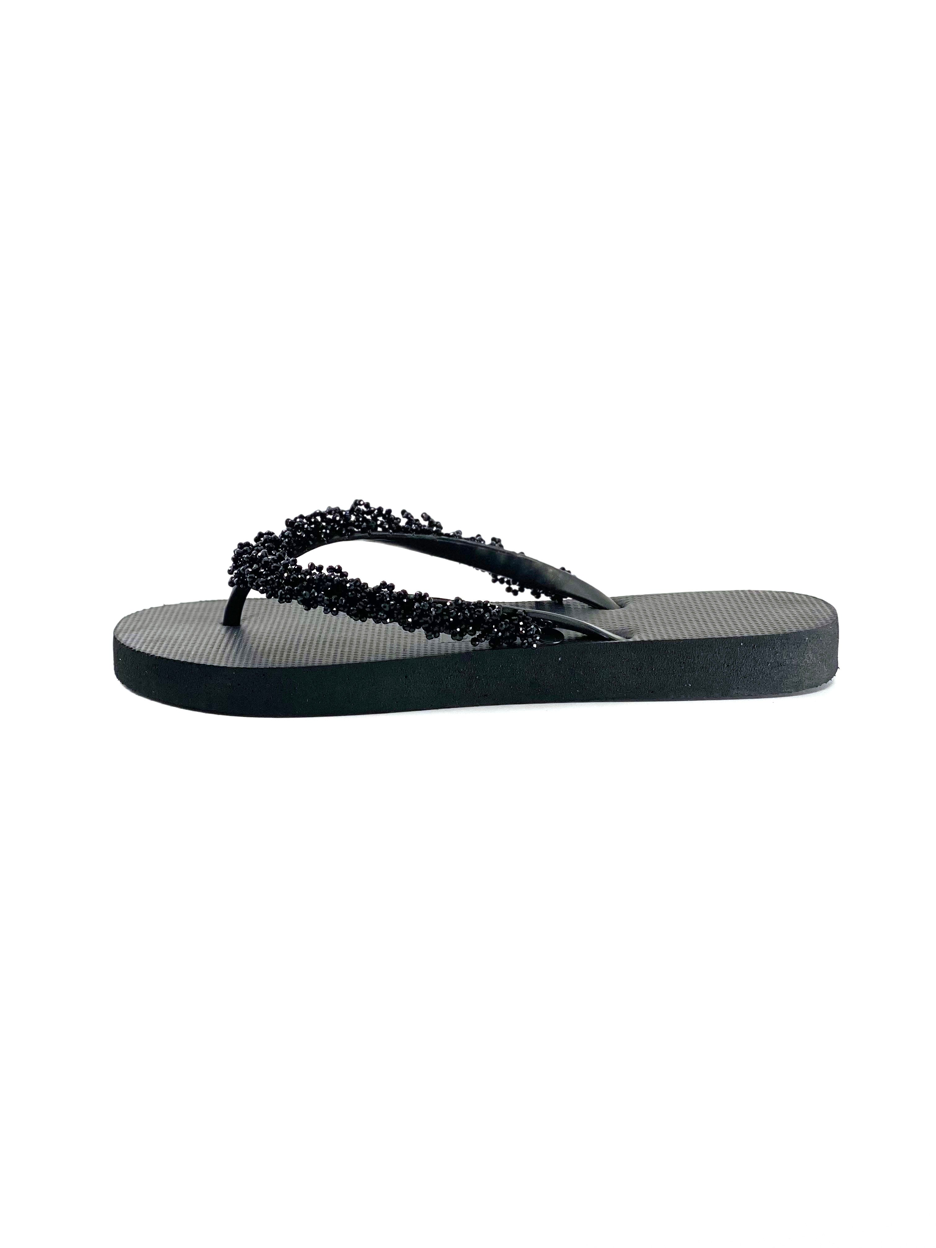 Coral Flip Flops Black