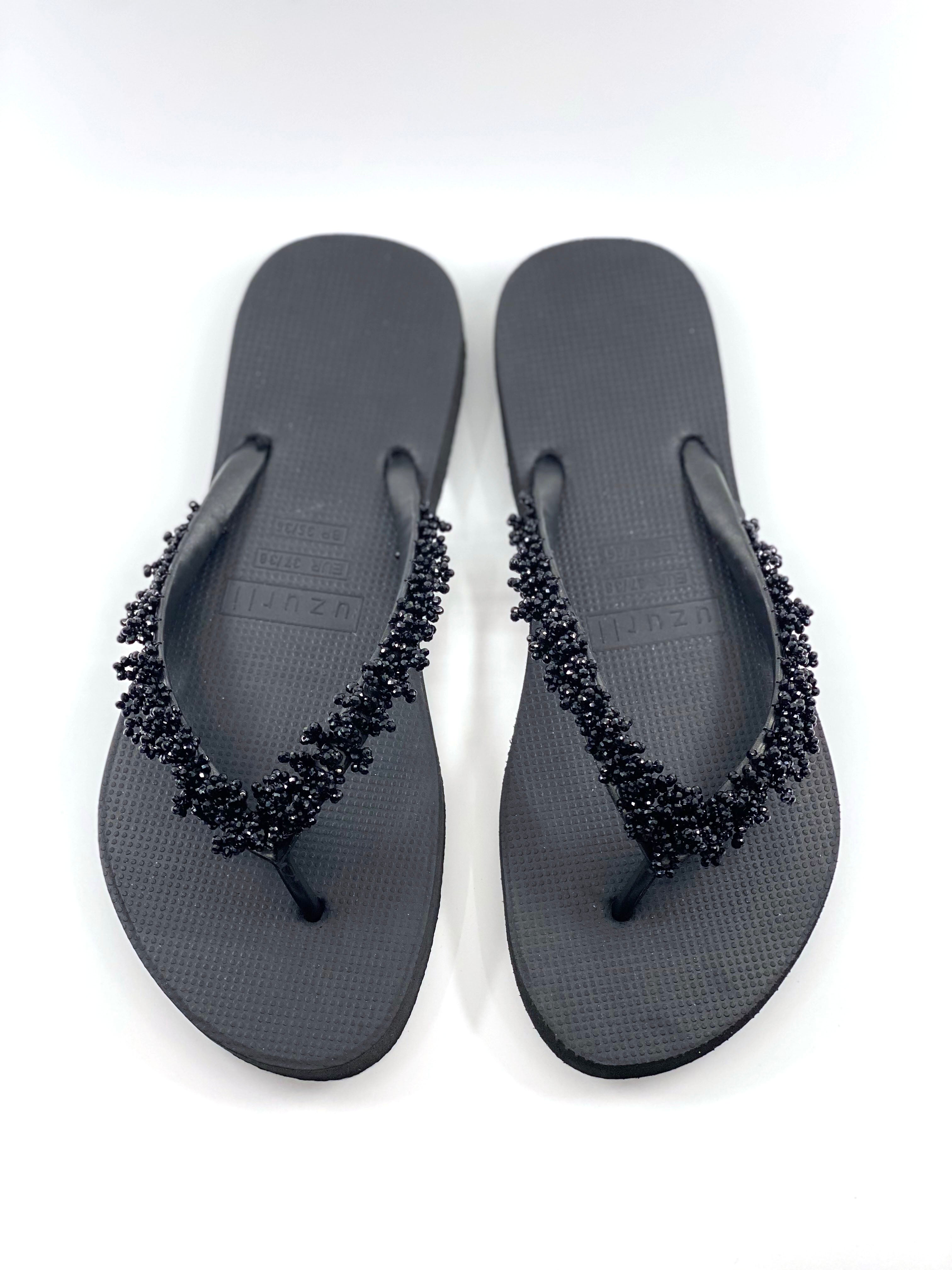 Coral Flip Flops Black