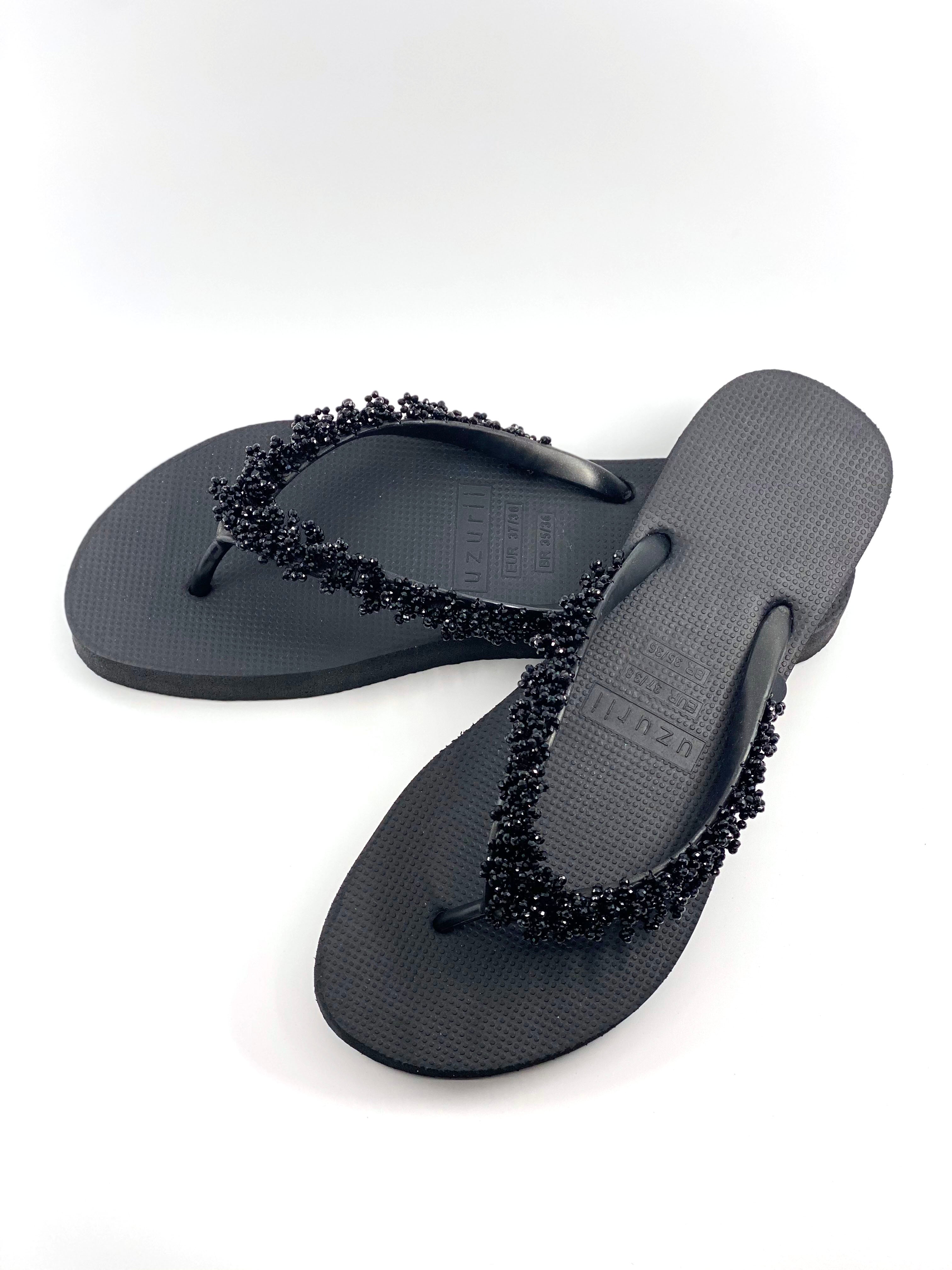 Coral Flip Flops Black