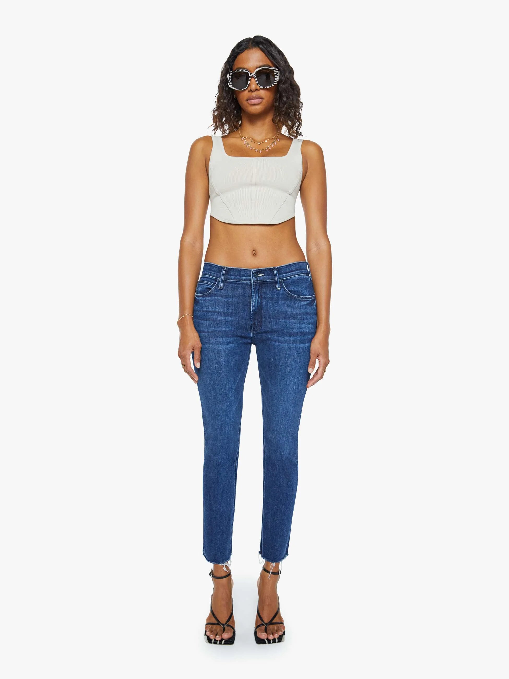 Jeans The Mid Rise Dazzler Ankle Fray