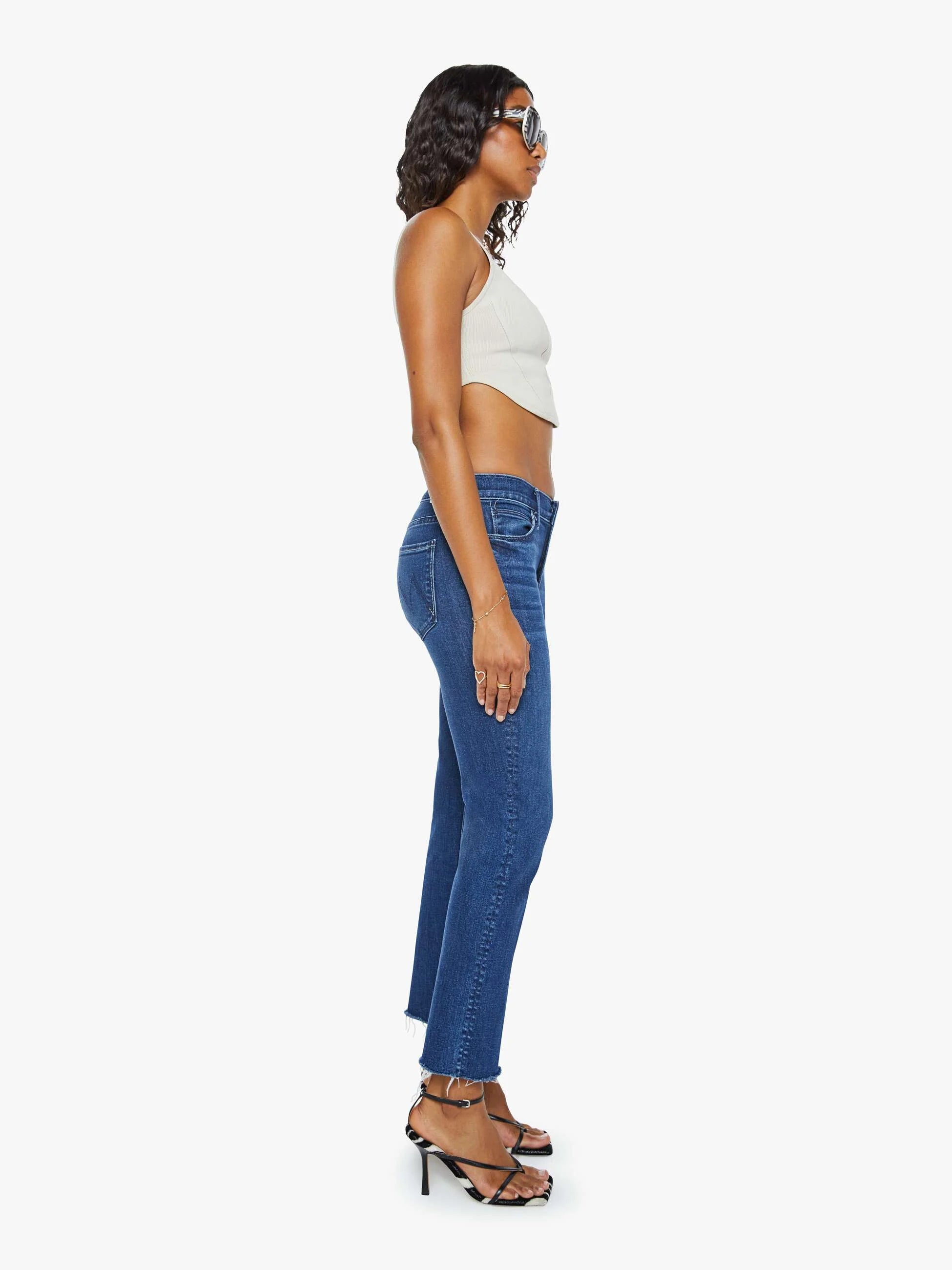 Jeans The Mid Rise Dazzler Ankle Fray