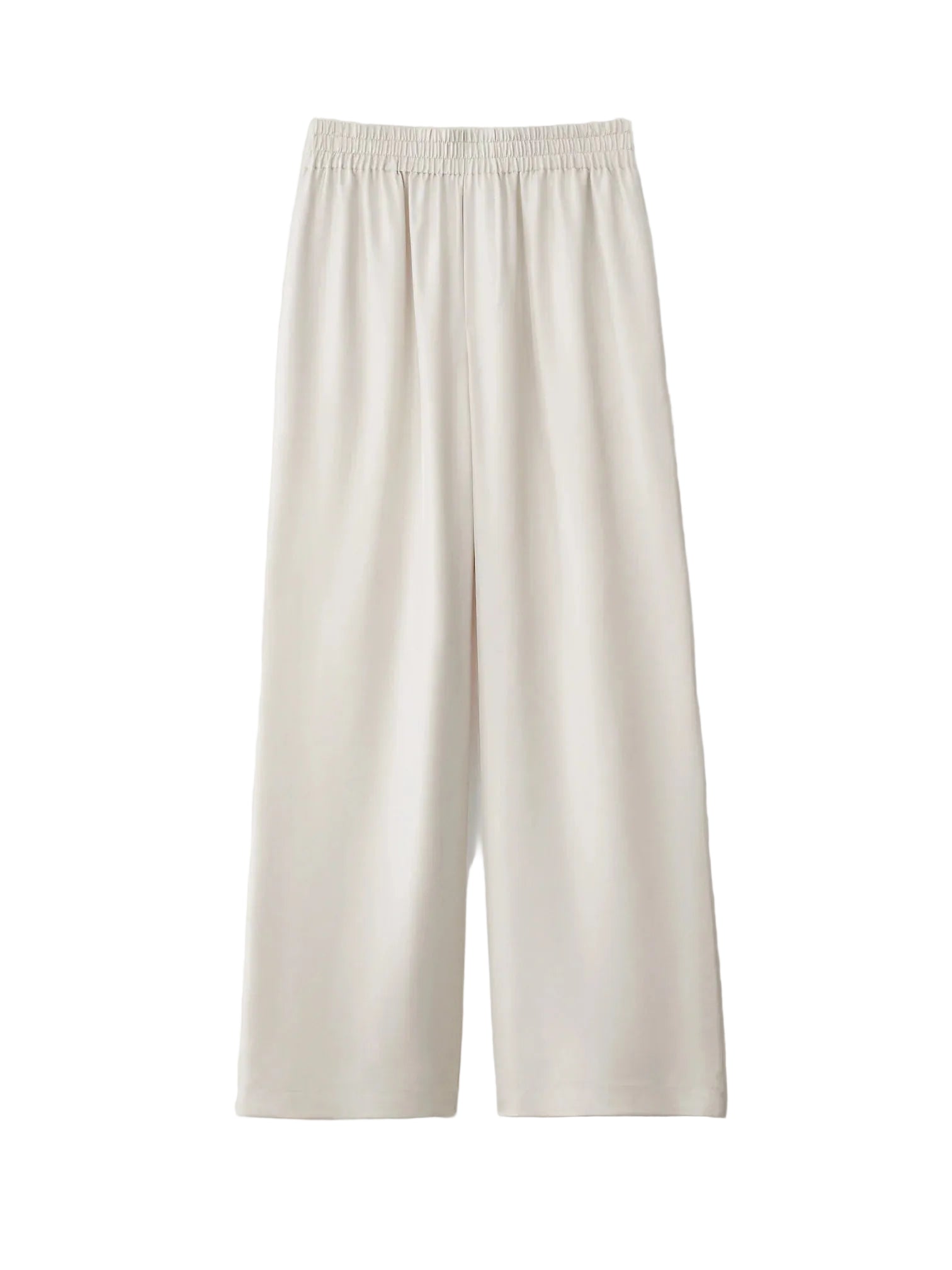 Wide Leg Silk Trousers