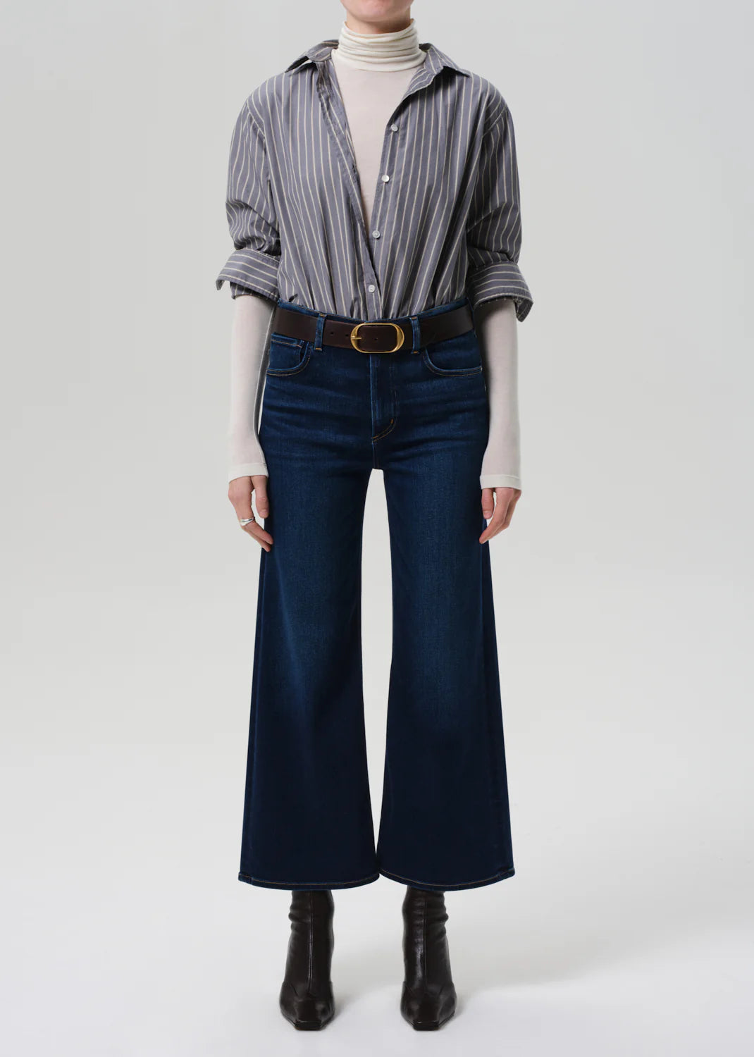 Jeans Lyra Wide Leg Crop Clean Hem