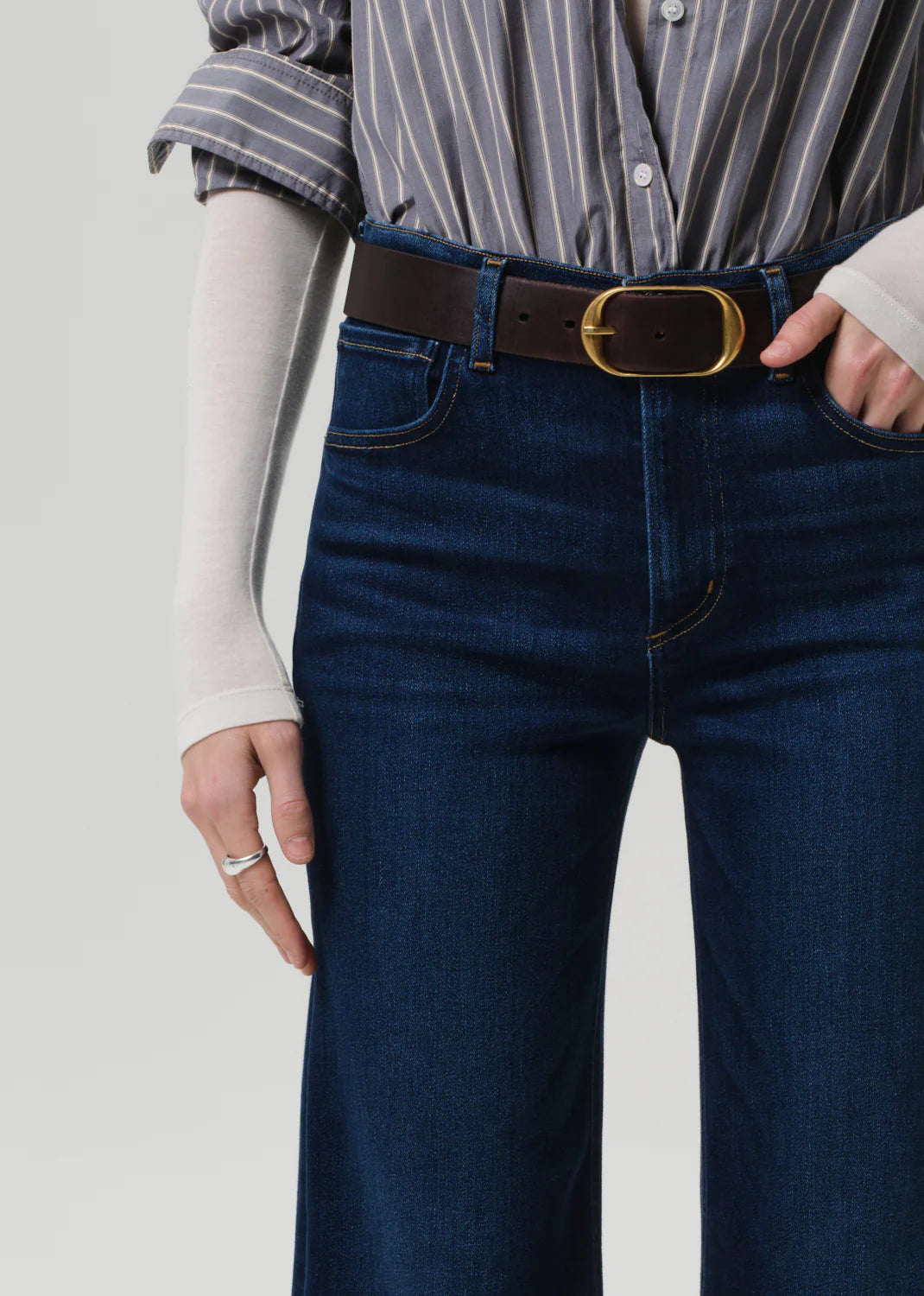 Jeans Lyra Wide Leg Crop Clean Hem
