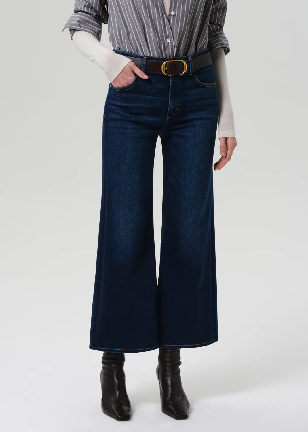 Jeans Lyra Wide Leg Crop Clean Hem