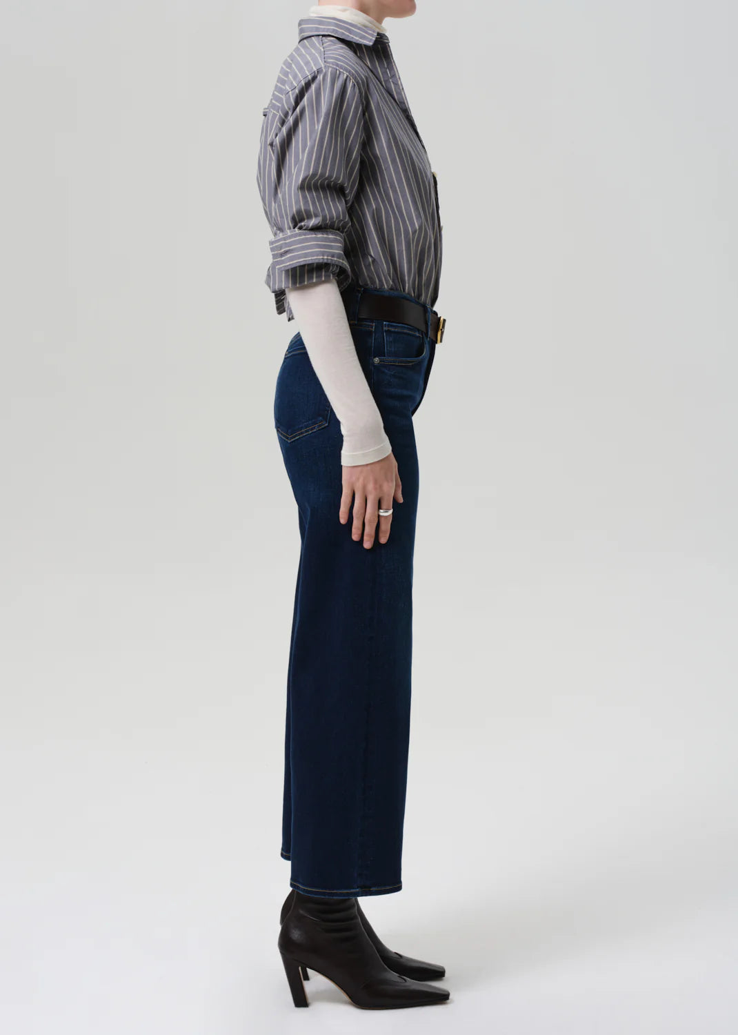 Jeans Lyra Wide Leg Crop Clean Hem