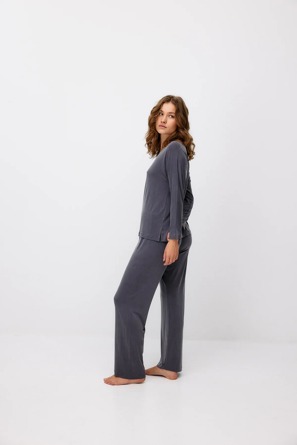 Cupro High Waist Pants